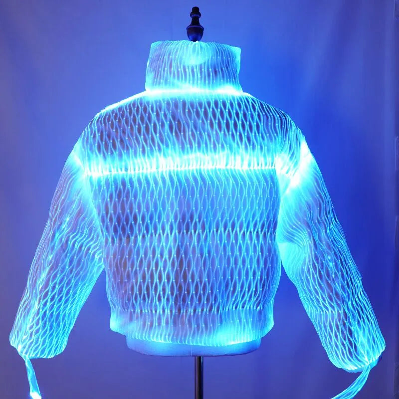 Shiny Puffer Jacket: Iridescent Ski Companion, Captivating Slope Style