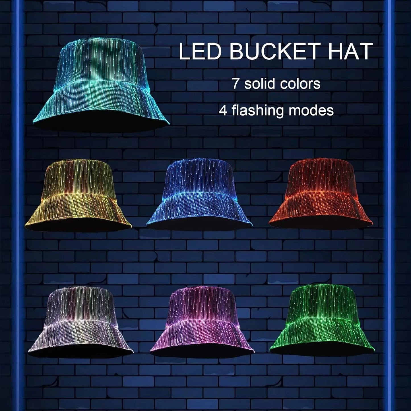 LED light fisherman hat