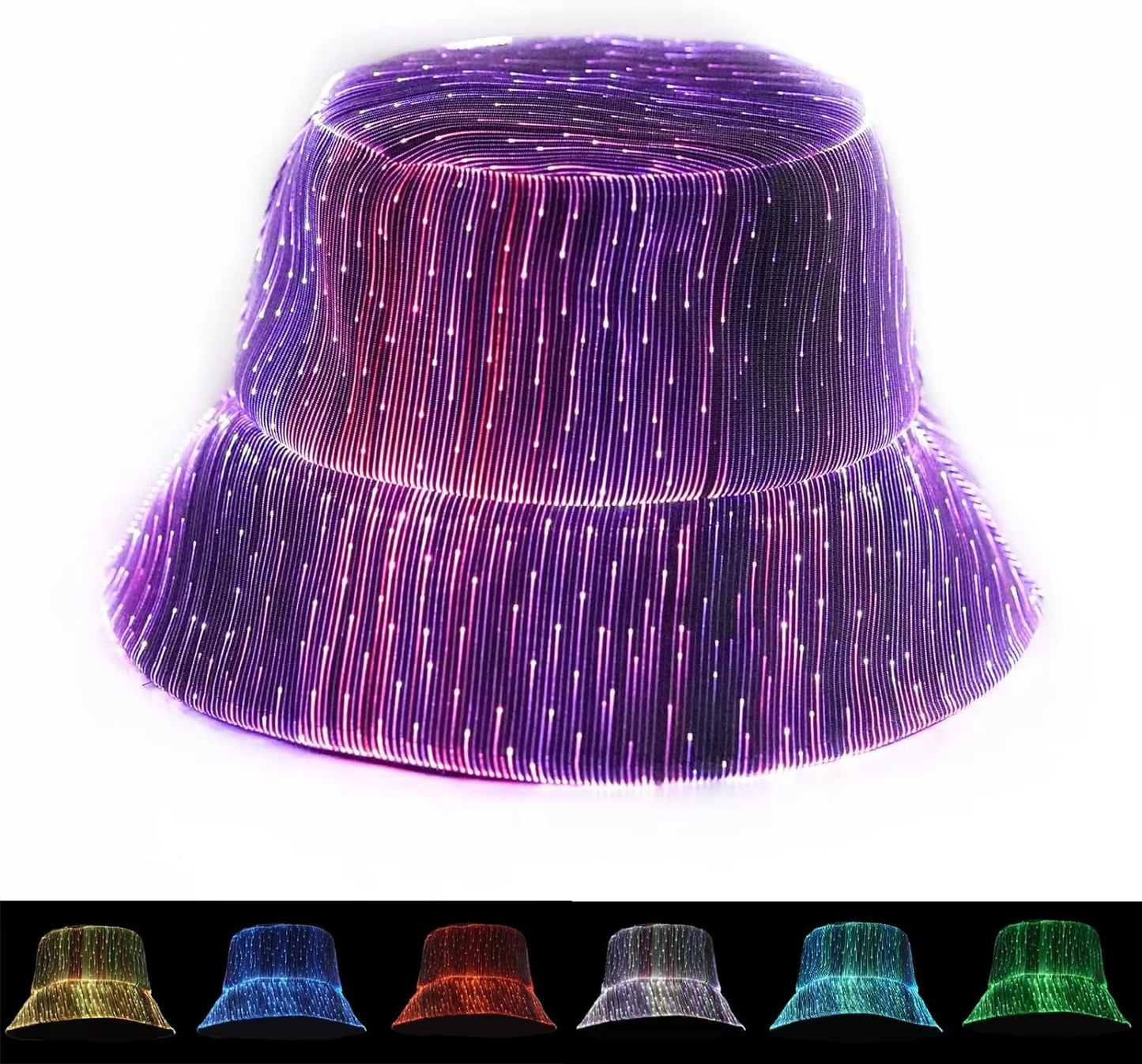 LED light fisherman hat