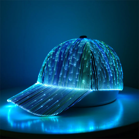 LED illuminated baseball cap