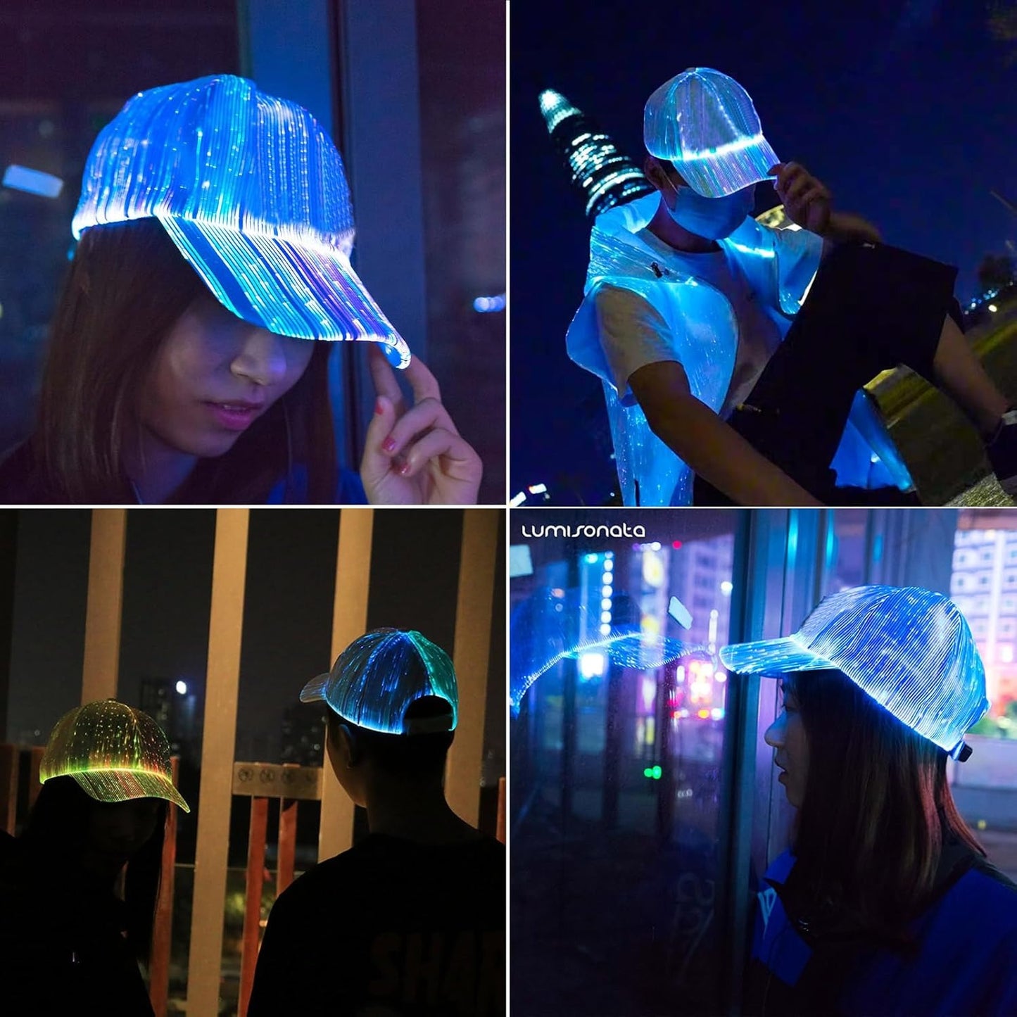 LED illuminated baseball cap