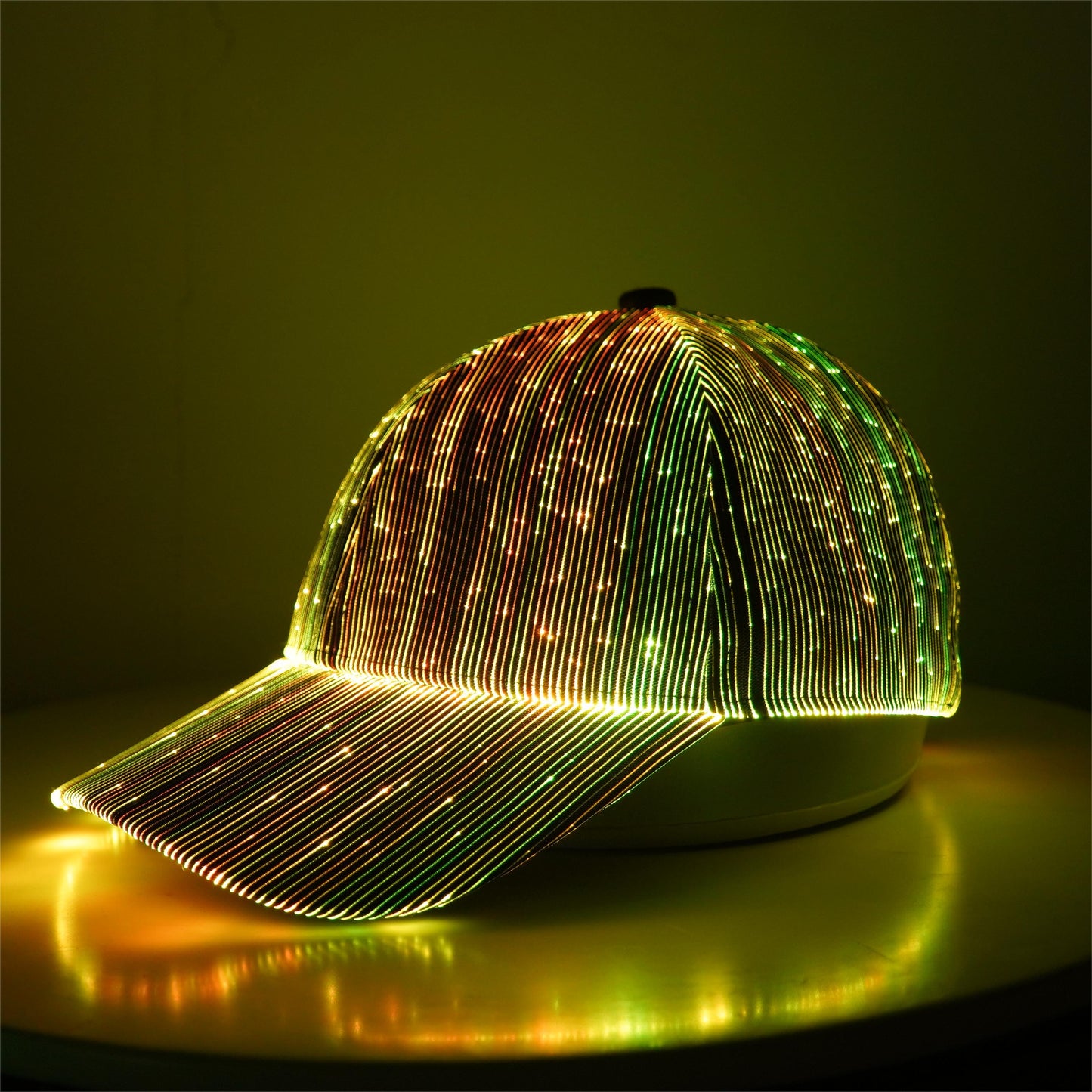 LED illuminated baseball cap