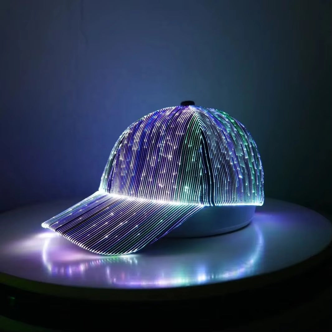 LED illuminated baseball cap