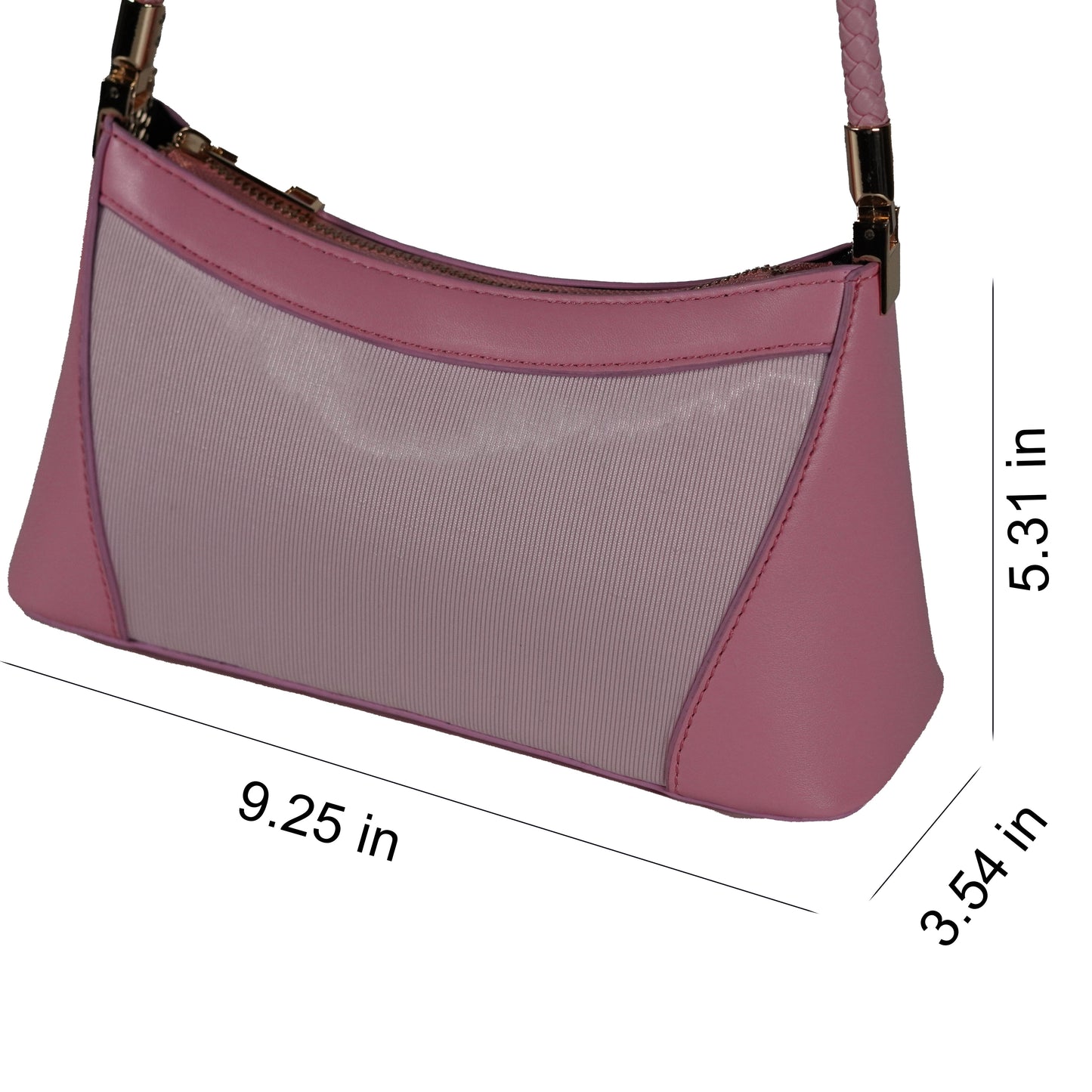 LED light pink shoulder bag