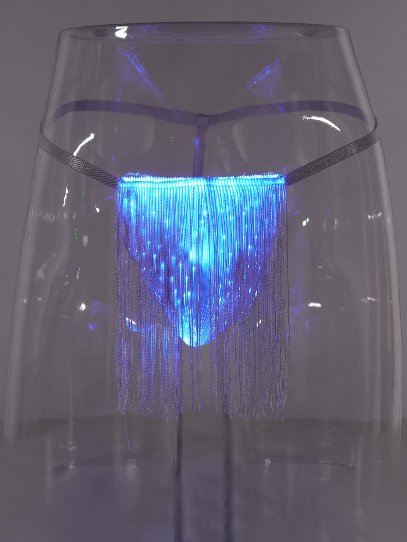 LED light fringe thong