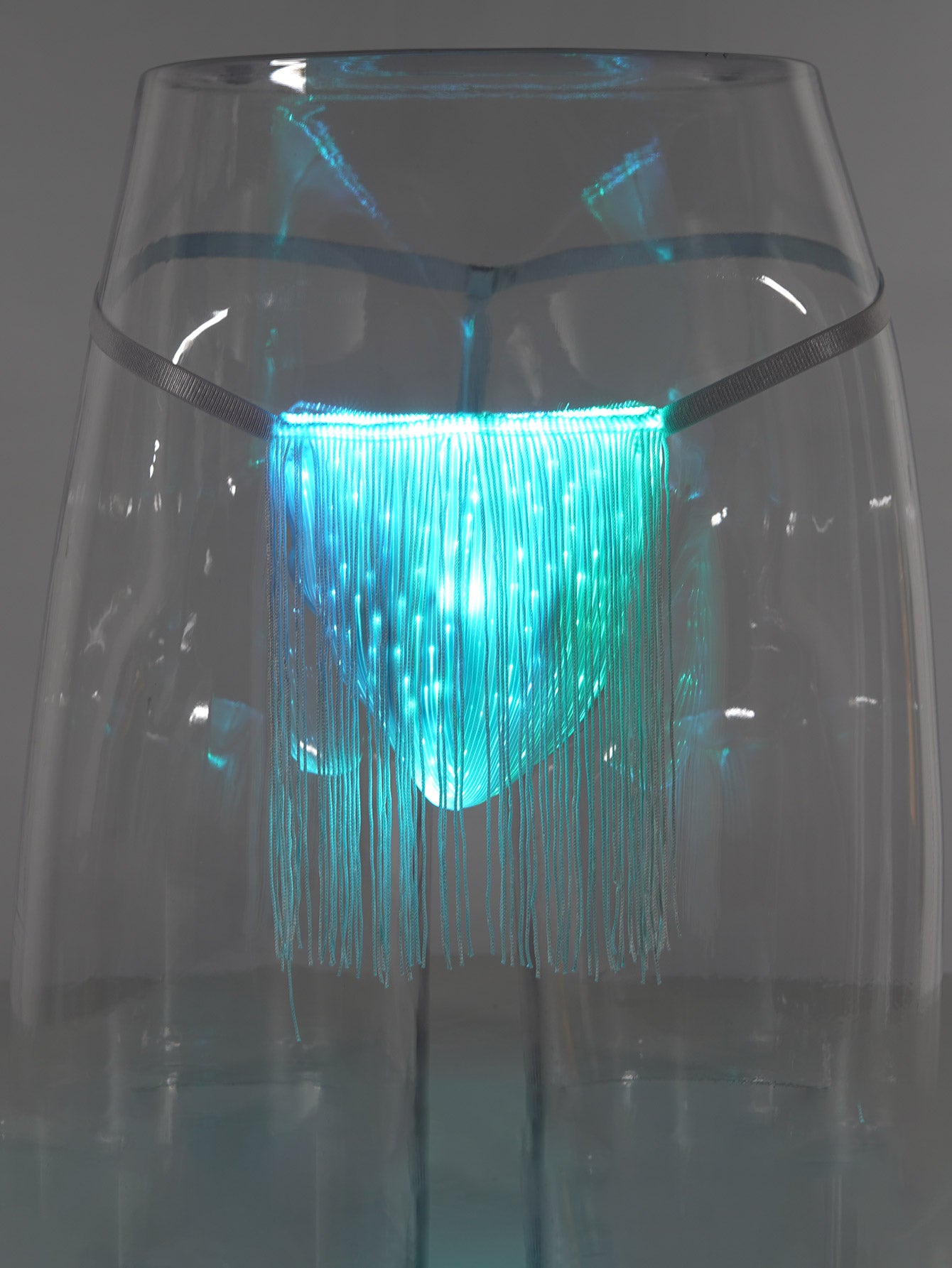 LED light fringe thong