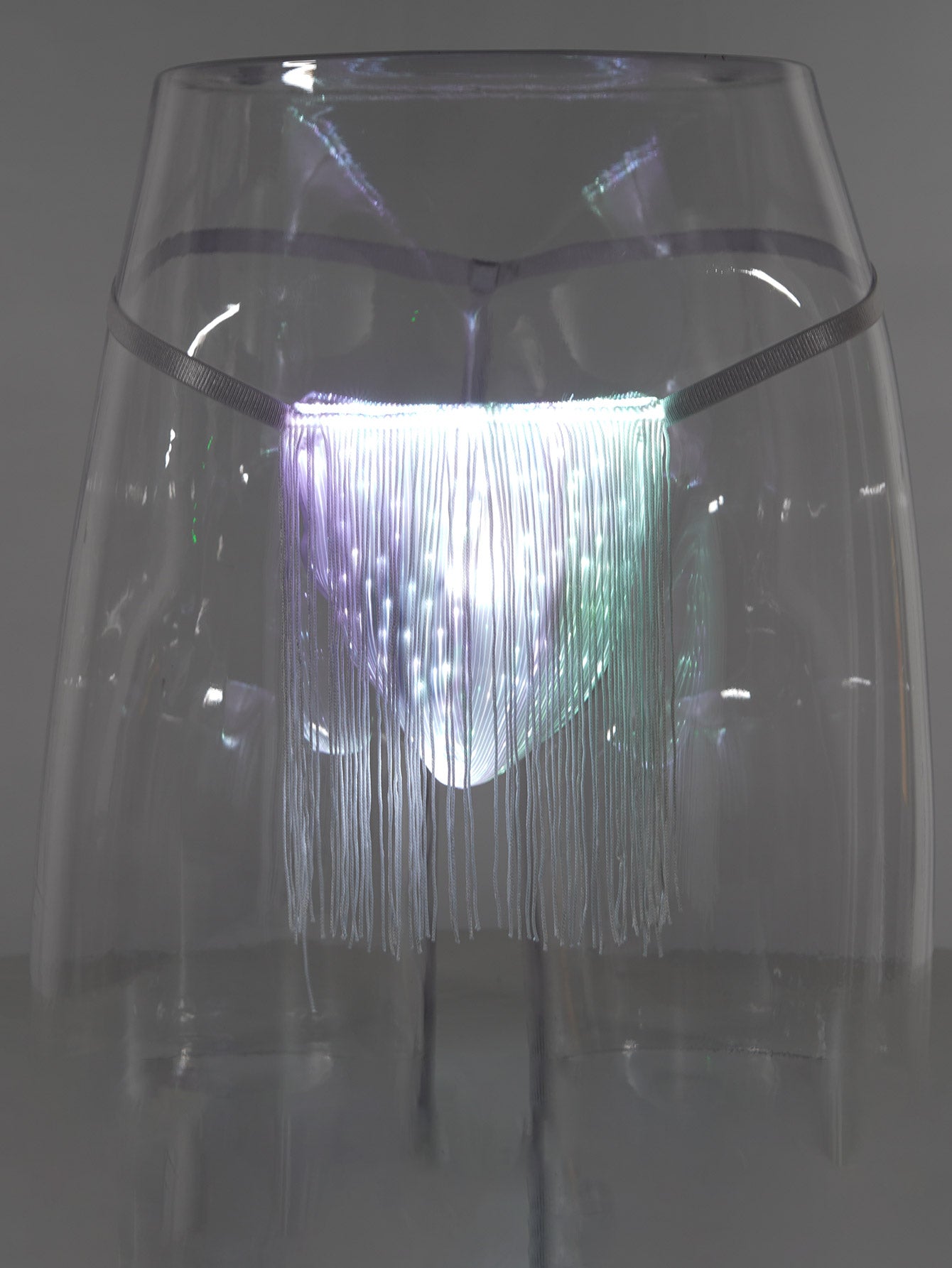 LED light fringe thong