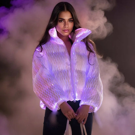 Shiny Puffer Jacket: Iridescent Ski Companion, Captivating Slope Style