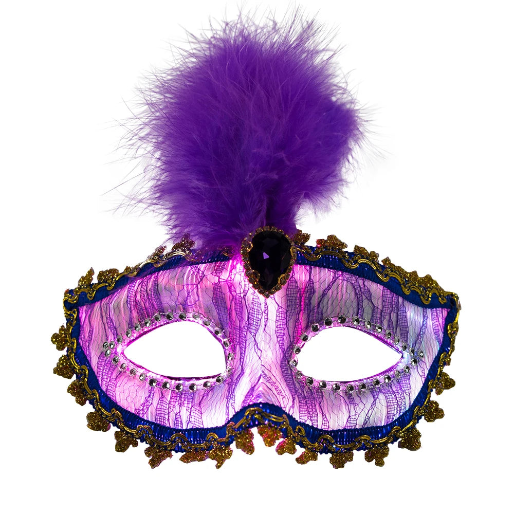 Glowing party mask 7 Colors Masquerade Carnival Halloween LED Party Eye Mask