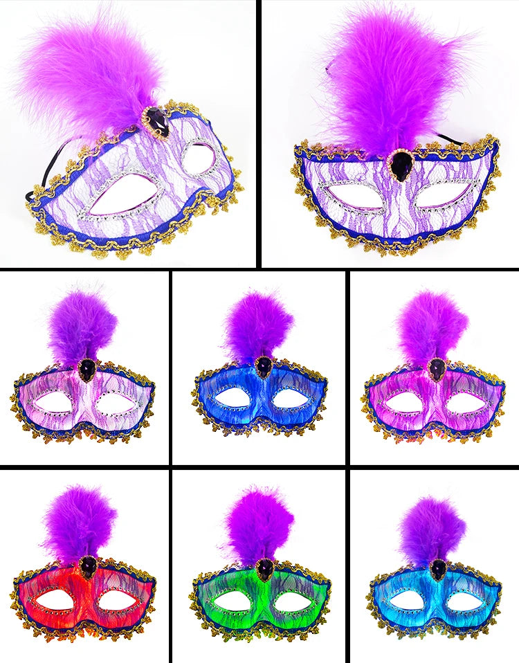 Glowing party mask 7 Colors Masquerade Carnival Halloween LED Party Eye Mask